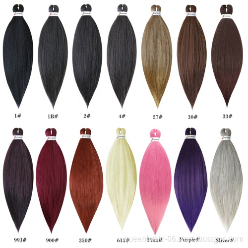 Hot Water Yaki Hair Set Pre-Stretched Large Packs Yaki Braid Synthetic Hair Easy Braid Extension Colored for African Hair Braids